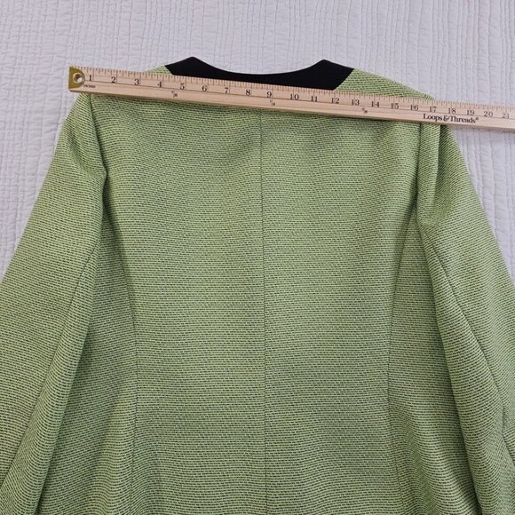 Kasper Separates Blazer Women's 14P Chartreuse Performance 4 Button EUC Workwear - Picture 9 of 15